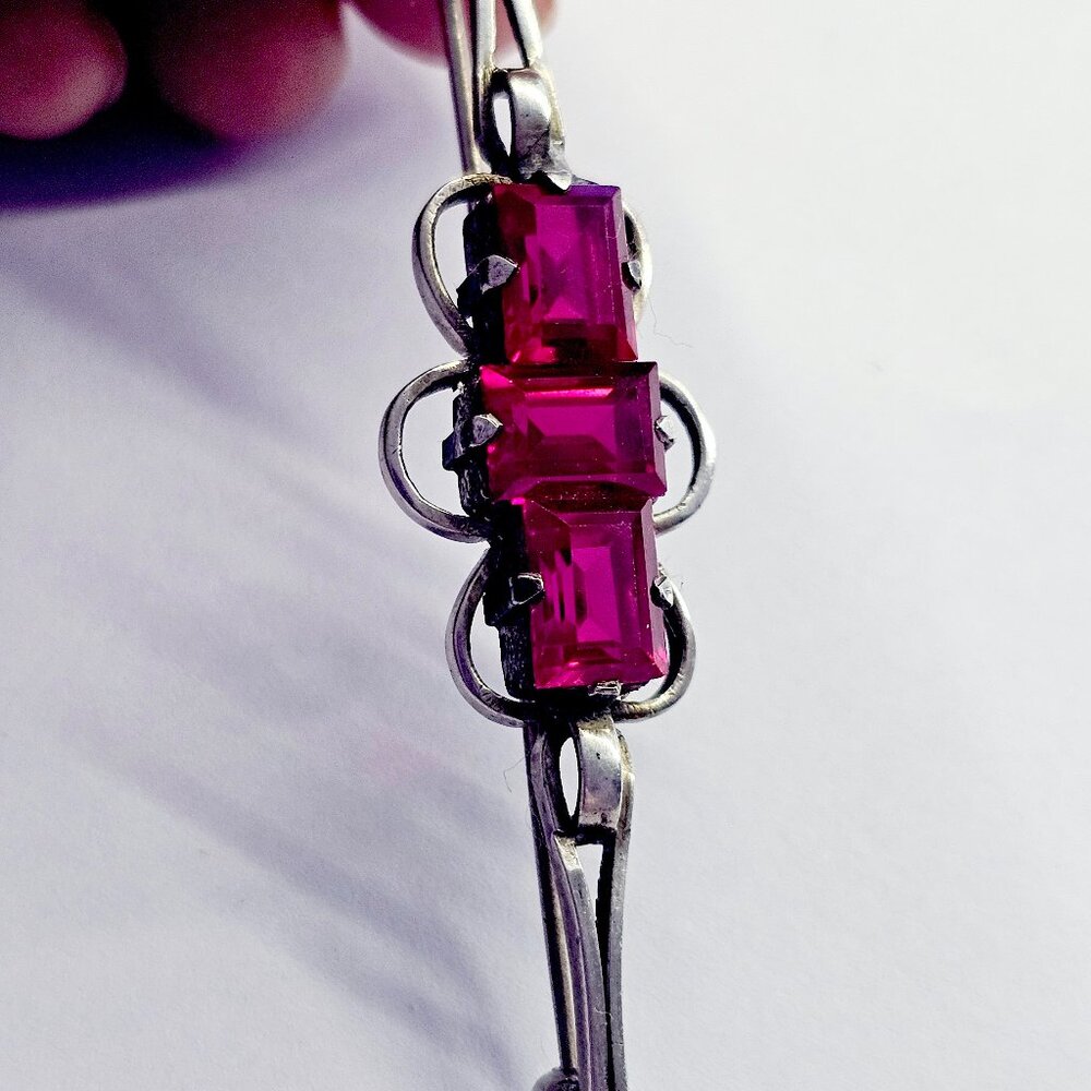 Antique Silver Bar Brooch